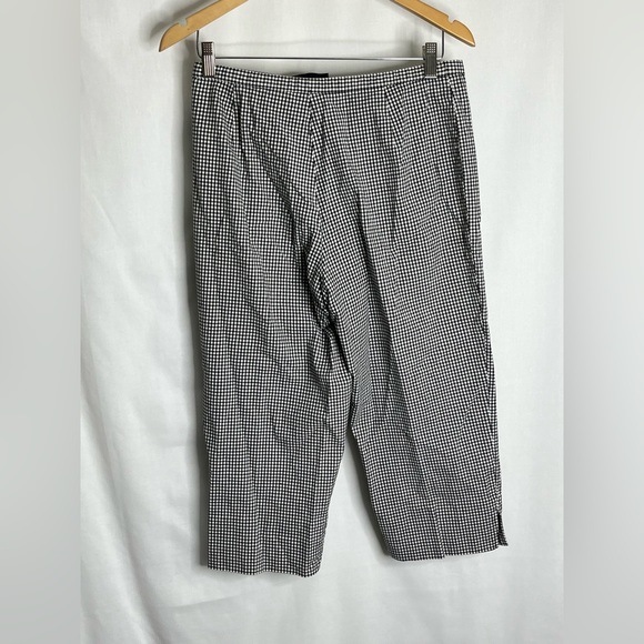 Requirements Black/White Check Crop/Capri Lightweight Pants Size 14P Used GHN4.. - Picture 3 of 6